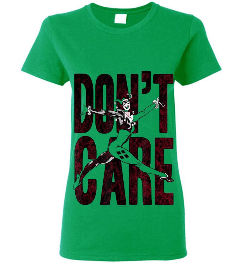 Inktee Store - Harley Quinn Don'T Care Womens T-Shirt Image