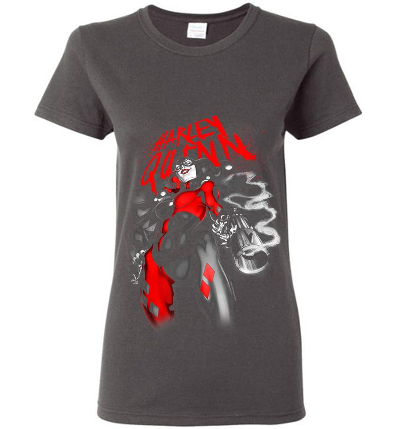Inktee Store - Harley Quinn Down The Barrel Womens T-Shirt Image