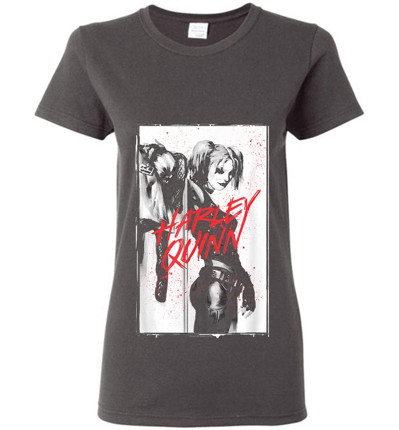 Inktee Store - Harley Quinn Inked Quinn Black Womens T-Shirt Image
