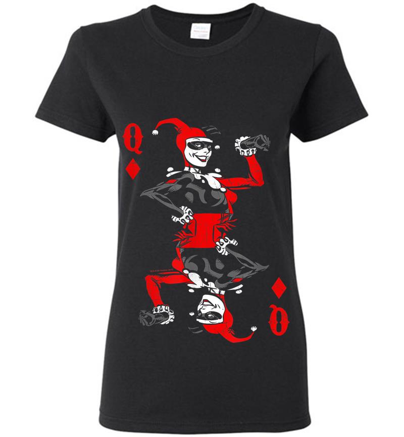 Harley Quinn Of Diamonds Womens T-Shirt