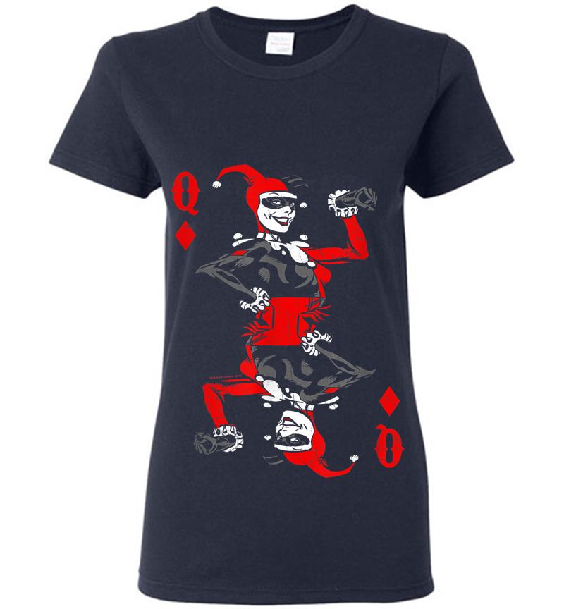 Inktee Store - Harley Quinn Of Diamonds Womens T-Shirt Image