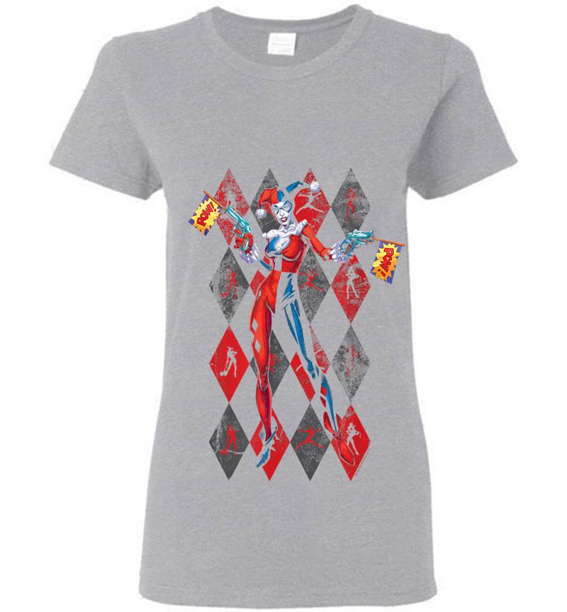 Inktee Store - Harley Quinn Pow Pow Womens T-Shirt Image
