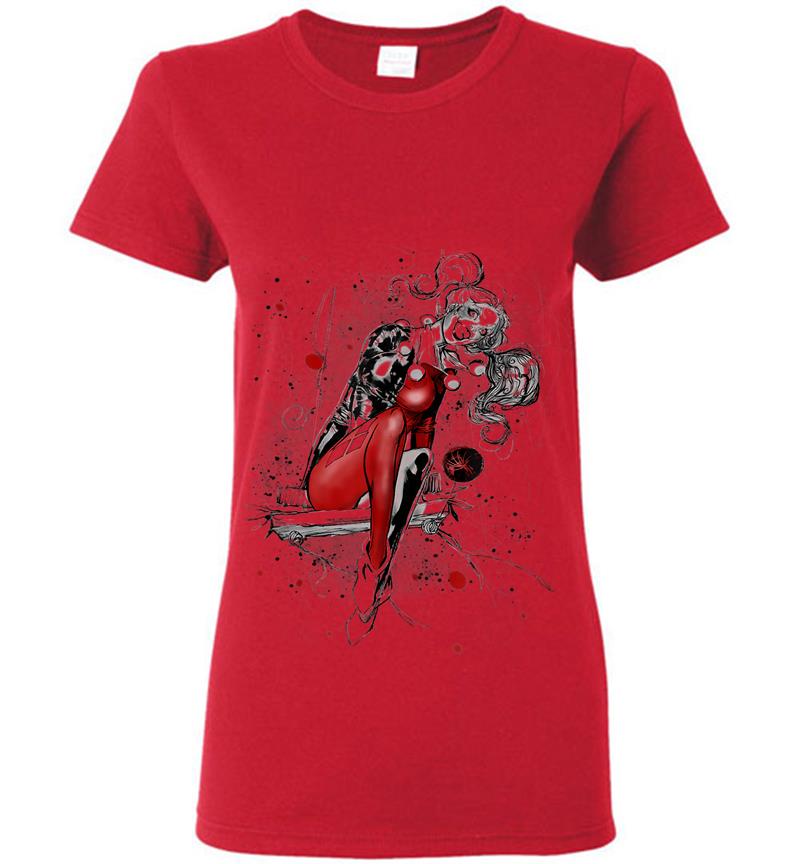 Inktee Store - Harley Quinn Sketch Womens T-Shirt Image