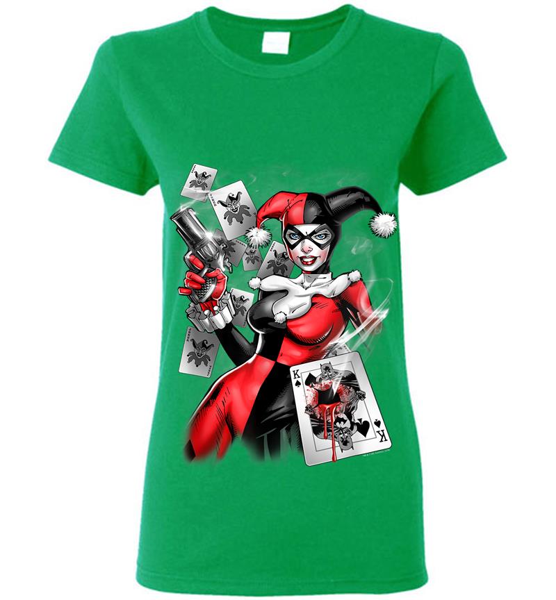 Inktee Store - Harley Quinn Smoking Gun Womens T-Shirt Image