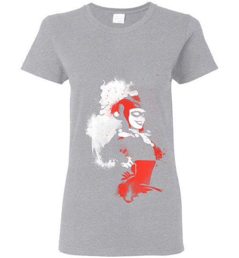 Inktee Store - Harley Quinn Splattered Couple Womens T-Shirt Image