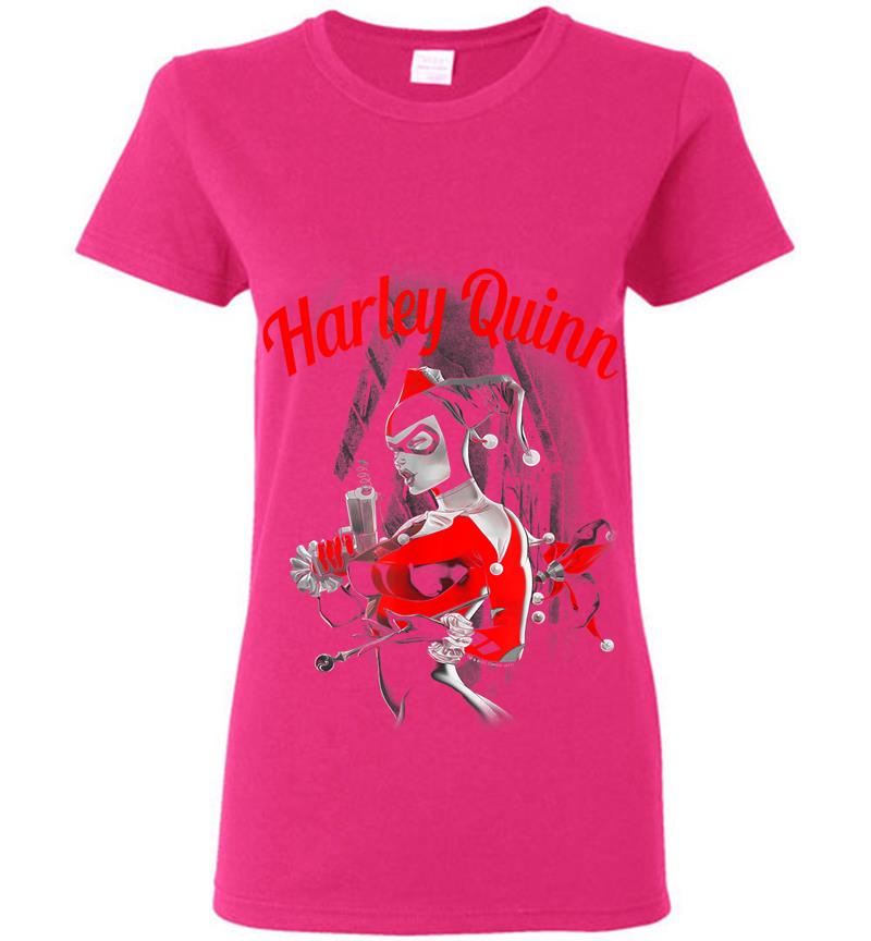 Inktee Store - Harley Quinn Spring Gun Womens T-Shirt Image