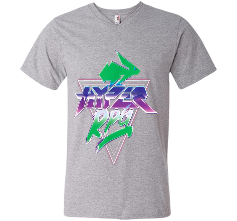 Inktee Store - Hyper Rpg Official Logo Relaxed V-Neck T-Shirt Image