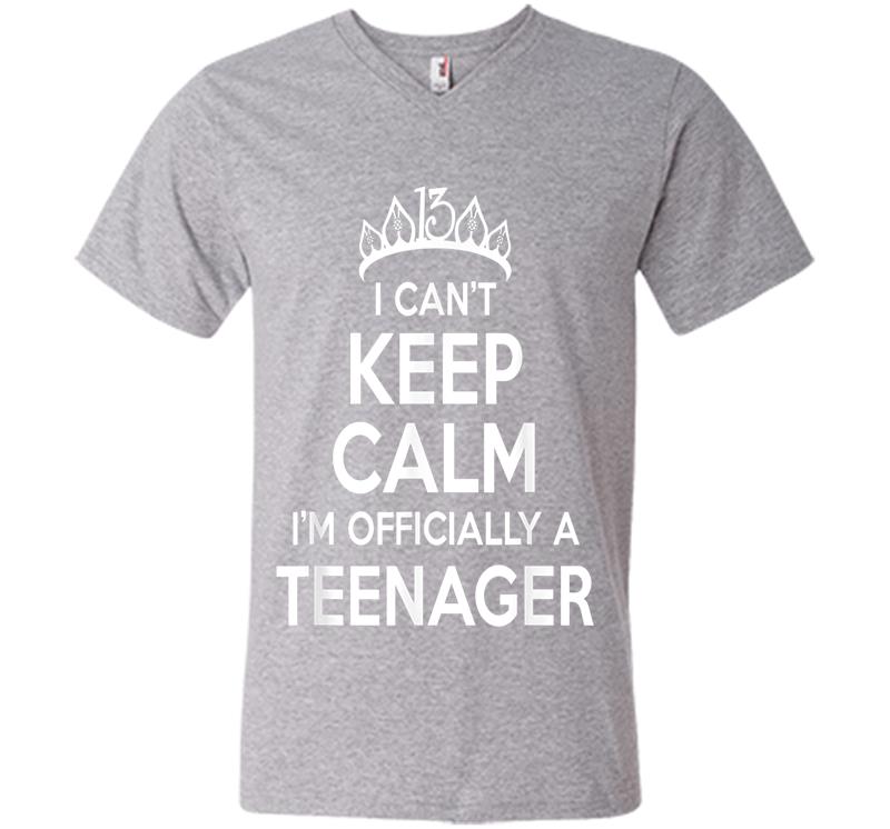 Inktee Store - I Can'T Keep Calm I'M An Official Nager 13Th Birthday V-Neck T-Shirt Image