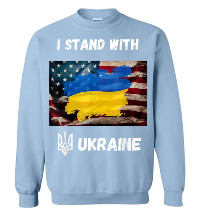 Inktee Store - I Stand With Ukraine American Friendship Flag Roots Sweatshirt Image