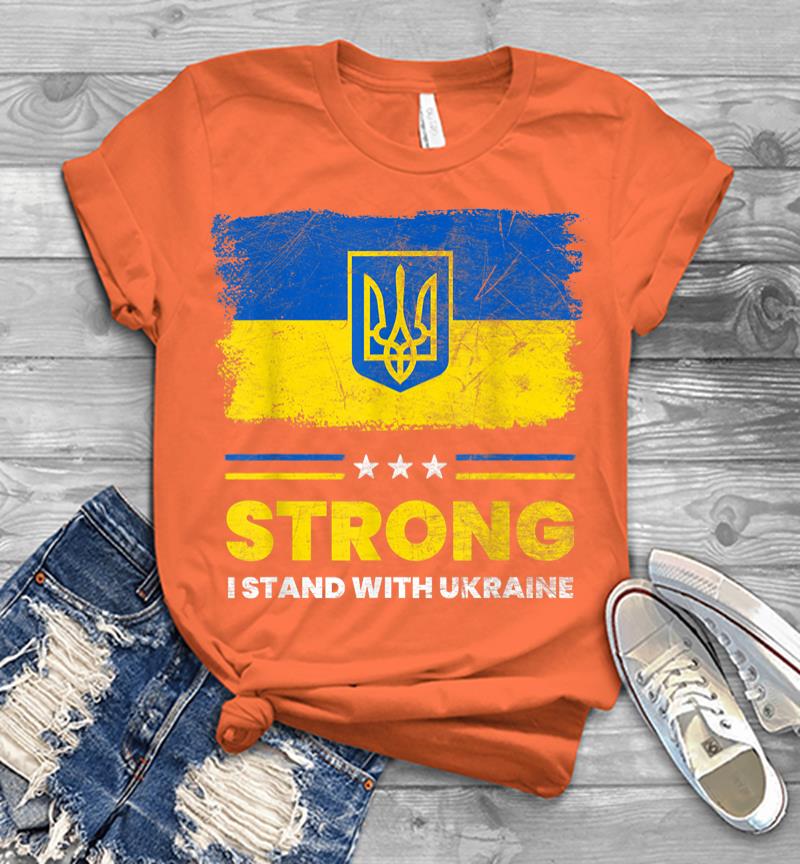 Inktee Store - I Stand With Ukraine Flag Ukrainian Flag Ukraine Men T-Shirt Image