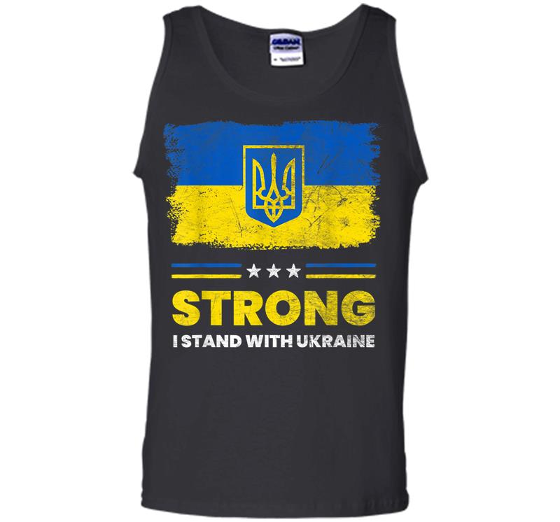 I Stand With Ukraine Flag Ukrainian Flag Ukraine Men Tank Top