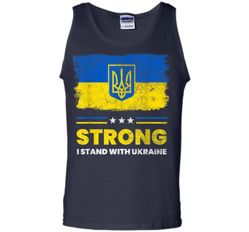 Inktee Store - I Stand With Ukraine Flag Ukrainian Flag Ukraine Men Tank Top Image