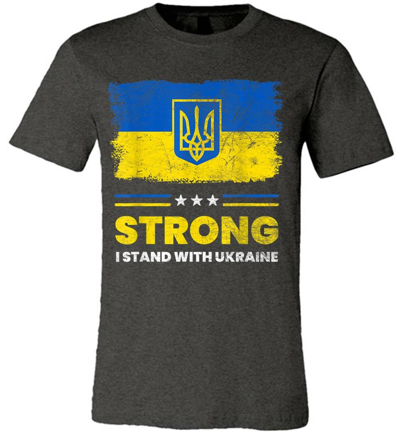 Inktee Store - I Stand With Ukraine Flag Ukrainian Flag Ukraine Premium T-Shirt Image