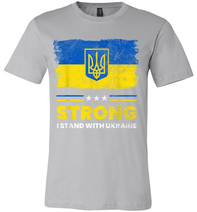 Inktee Store - I Stand With Ukraine Flag Ukrainian Flag Ukraine Premium T-Shirt Image