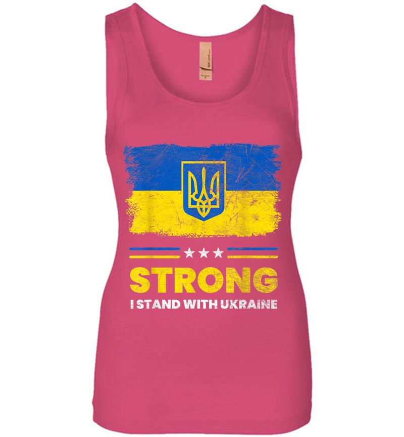 Inktee Store - I Stand With Ukraine Flag Ukrainian Flag Ukraine Women Jersey Tank Top Image