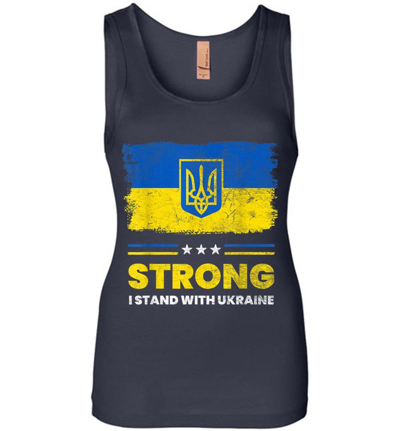 Inktee Store - I Stand With Ukraine Flag Ukrainian Flag Ukraine Women Jersey Tank Top Image