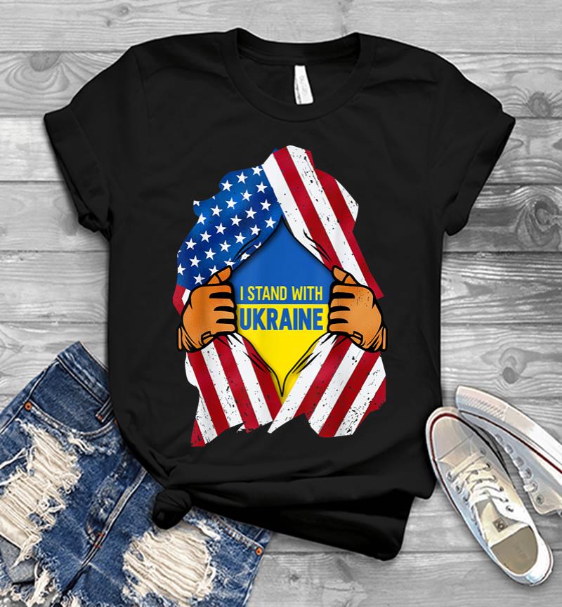 I Stand With Ukraine Support Ukraine Ukrainian Flag Men T-shirt