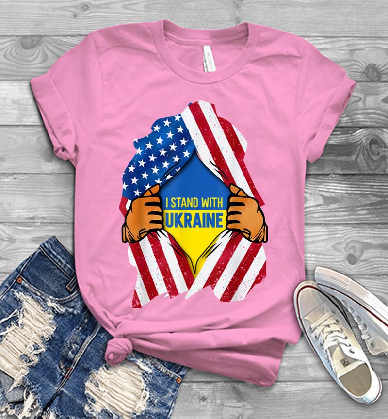 Inktee Store - I Stand With Ukraine Support Ukraine Ukrainian Flag Men T-Shirt Image