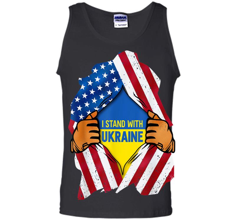 I Stand With Ukraine Support Ukraine Ukrainian Flag Men Tank Top