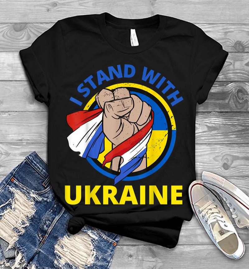 I Stand With Ukraine Support Ukrainian American Men T-shirt