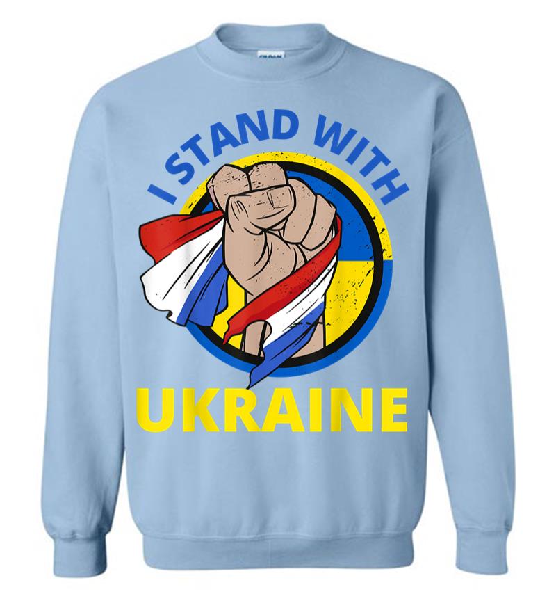 Inktee Store - I Stand With Ukraine Support Ukrainian American Sweatshirt Image