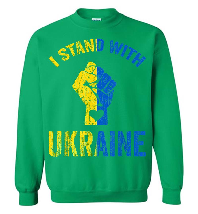 Inktee Store - I Stand With Ukraine Ukraine Flag Ukrainian Love Sweatshirt Image