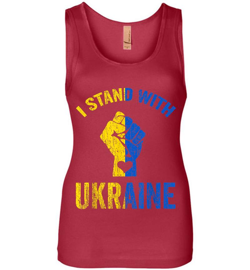 Inktee Store - I Stand With Ukraine Ukraine Flag Ukrainian Love Women Jersey Tank Top Image