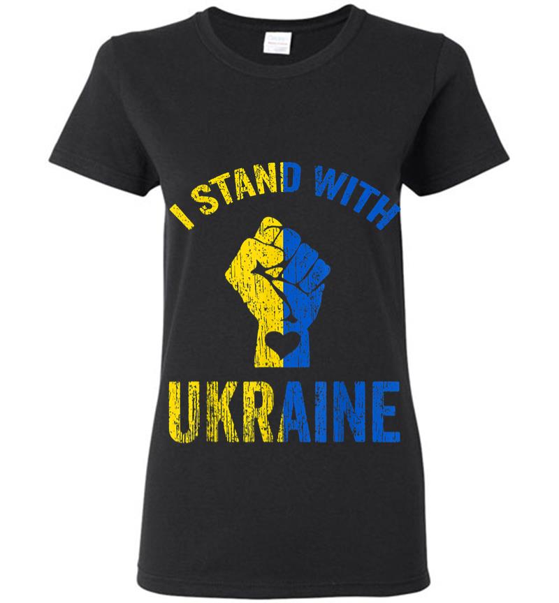 I Stand With Ukraine Ukraine Flag Ukrainian Love Women T-shirt
