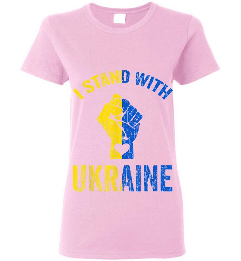 Inktee Store - I Stand With Ukraine Ukraine Flag Ukrainian Love Women T-Shirt Image
