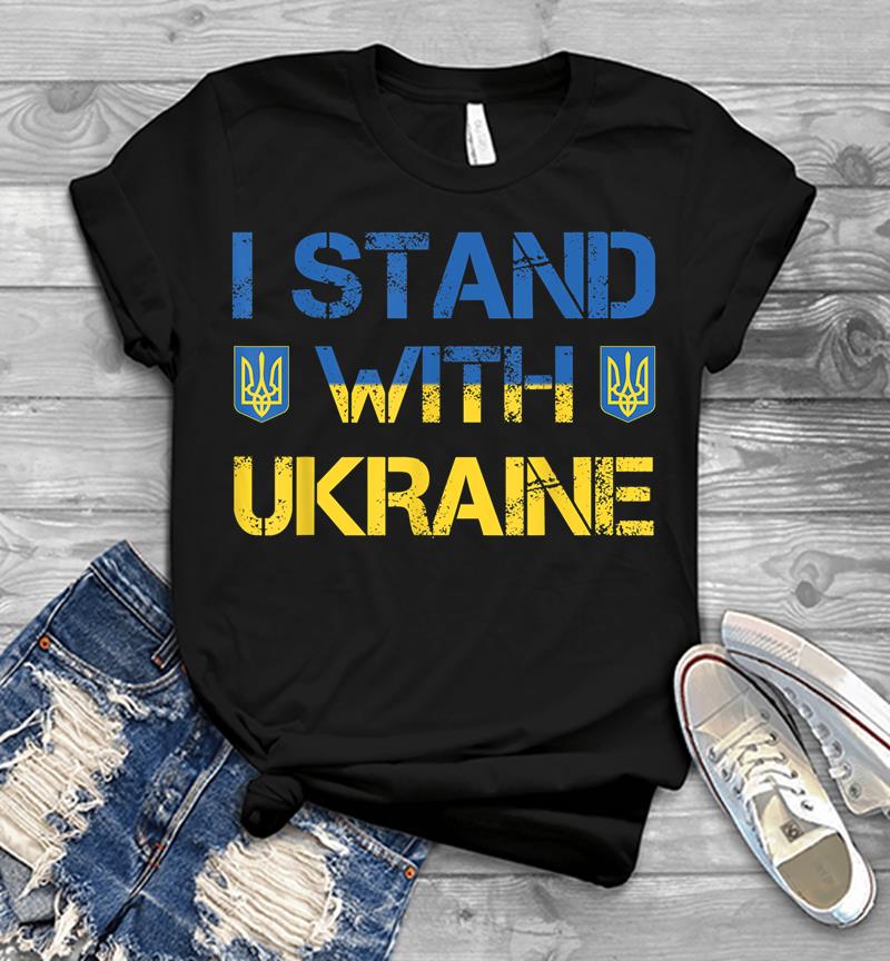 I Stand With Ukraine Ukrainian Flag Supporting Ukraine Men T-shirt