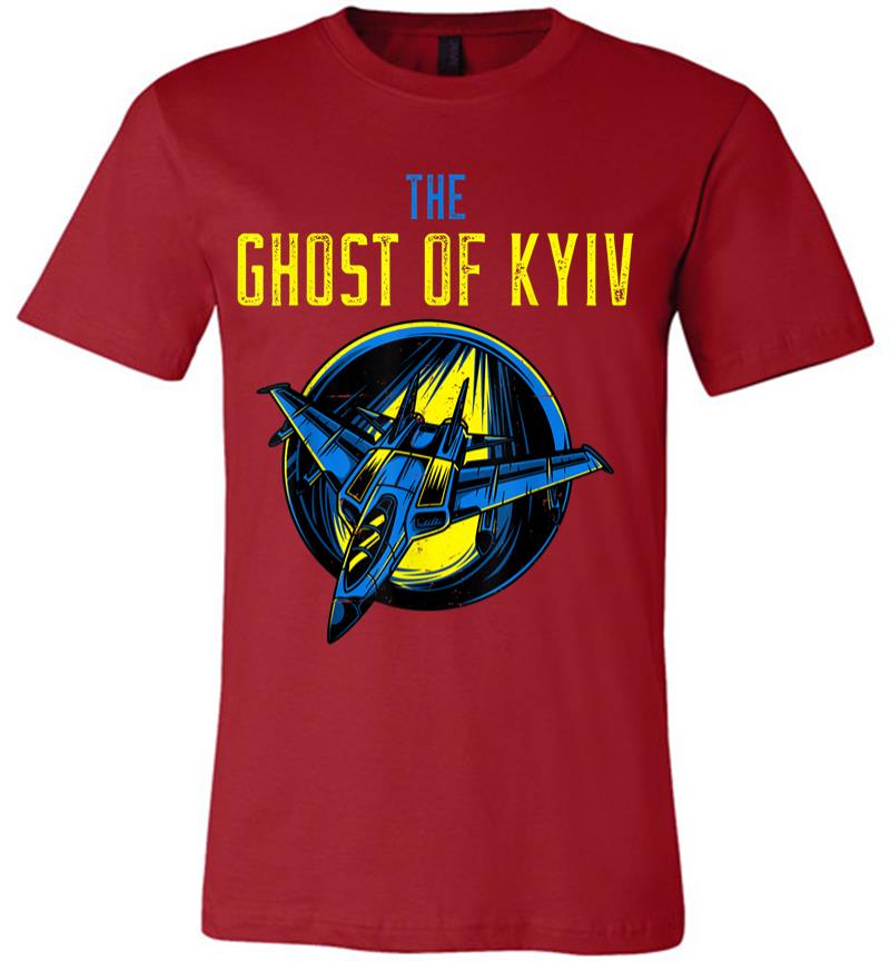 Inktee Store - I Support Ukraine Shirt Pray For Ukraine The Ghost Of Kyiv Premium T-Shirt Image