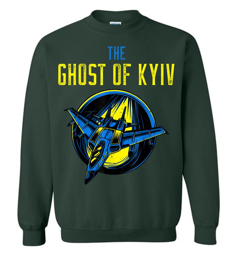 Inktee Store - I Support Ukraine Shirt Pray For Ukraine The Ghost Of Kyiv Sweatshirt Image