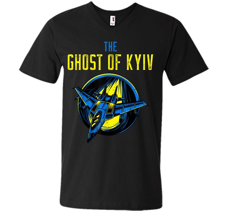 I Support Ukraine Shirt Pray For Ukraine The Ghost Of Kyiv V-neck T-shirt