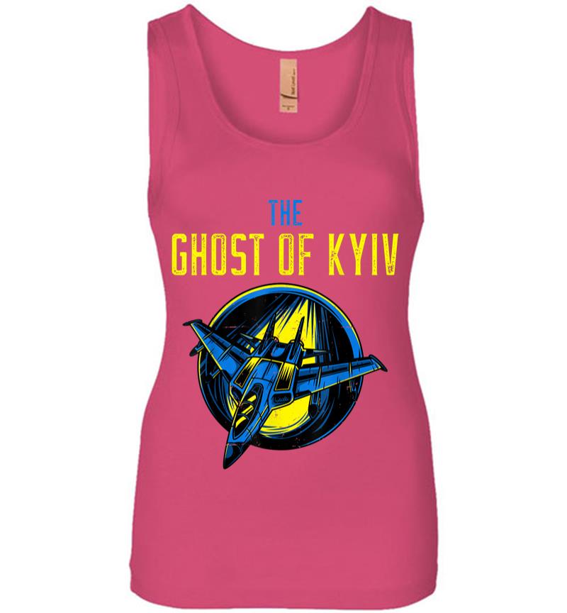 Inktee Store - I Support Ukraine Shirt Pray For Ukraine The Ghost Of Kyiv Women Jersey Tank Top Image
