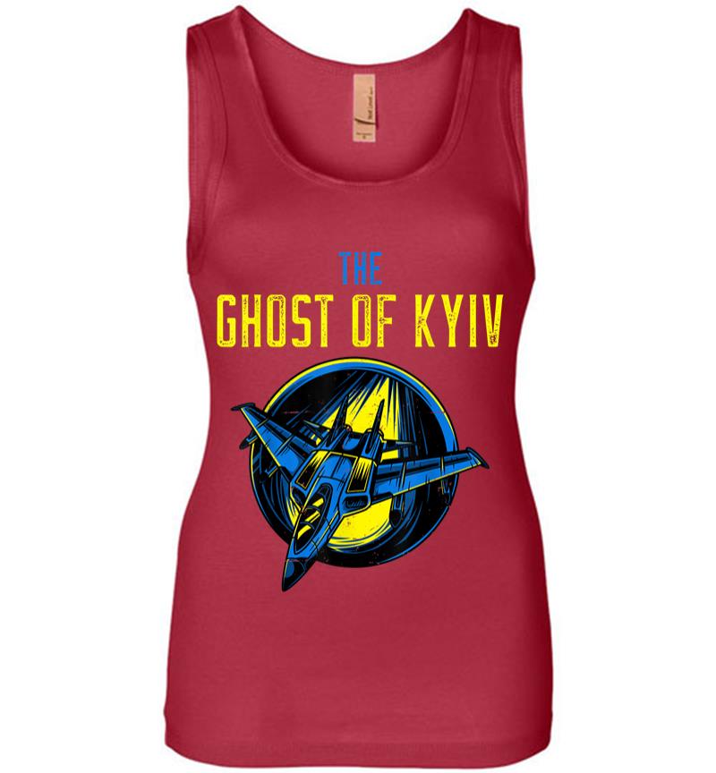 Inktee Store - I Support Ukraine Shirt Pray For Ukraine The Ghost Of Kyiv Women Jersey Tank Top Image