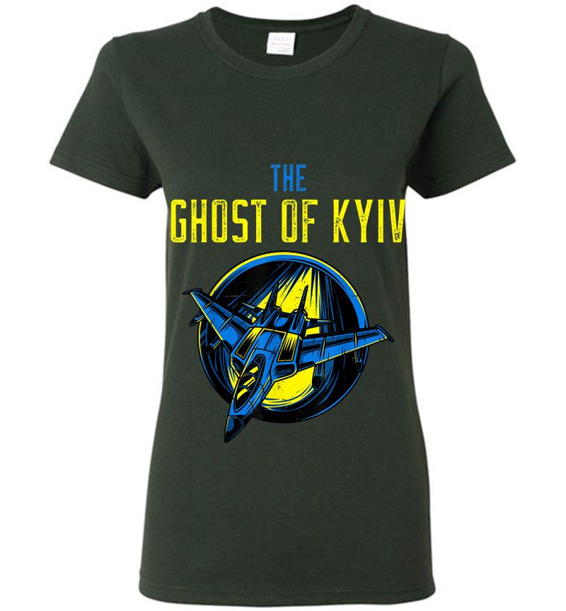 Inktee Store - I Support Ukraine Shirt Pray For Ukraine The Ghost Of Kyiv Women T-Shirt Image