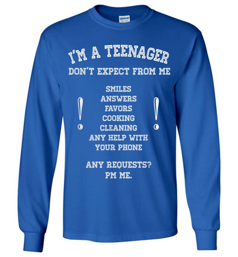 Inktee Store - I'M Official Nager Don'T Expect 13Th 14Th Birthday Funny Long Sleeve T-Shirt Image