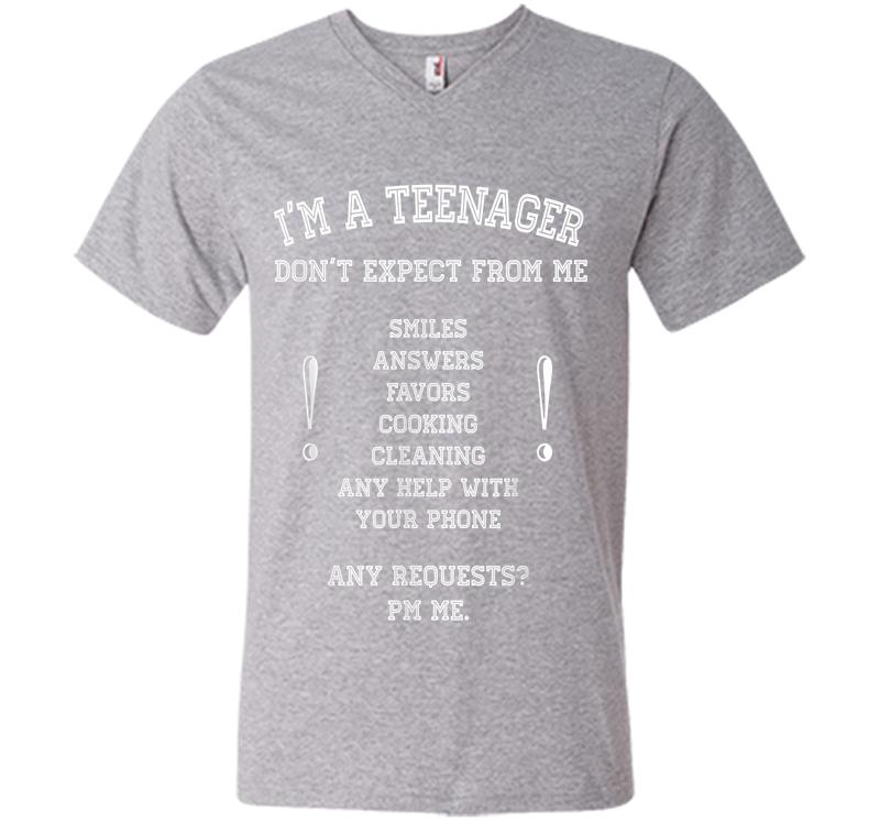 Inktee Store - I'M Official Nager Don'T Expect 13Th 14Th Birthday Funny V-Neck T-Shirt Image