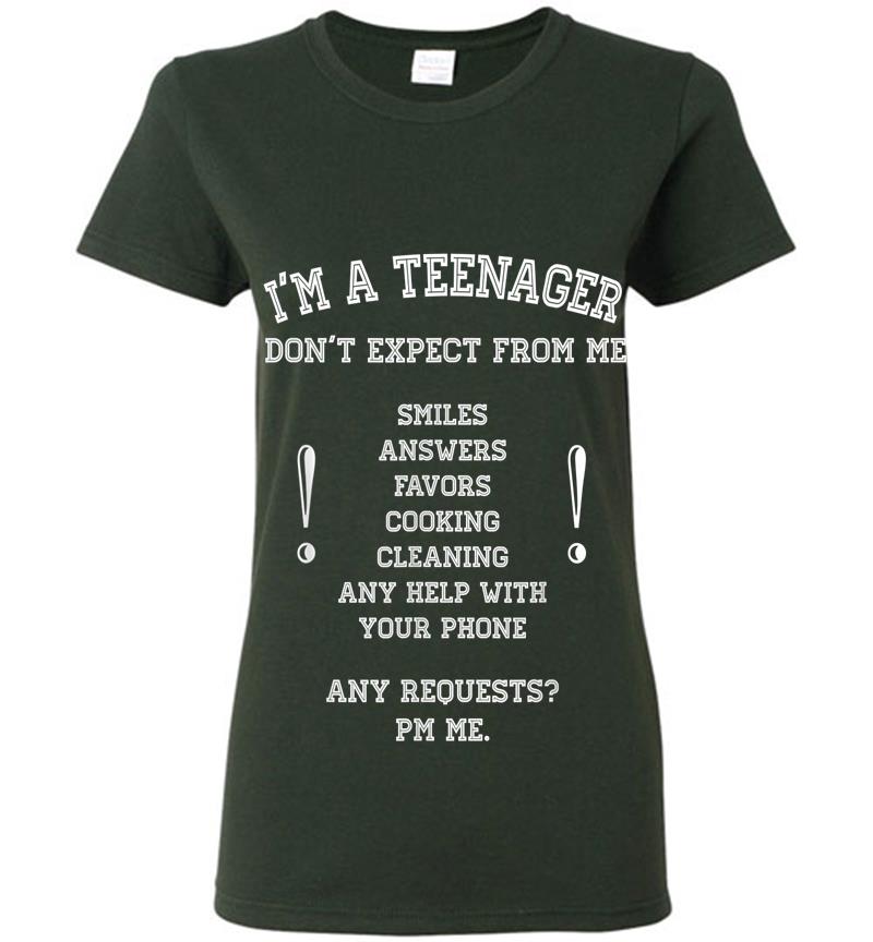 Inktee Store - I'M Official Nager Don'T Expect 13Th 14Th Birthday Funny Womens T-Shirt Image