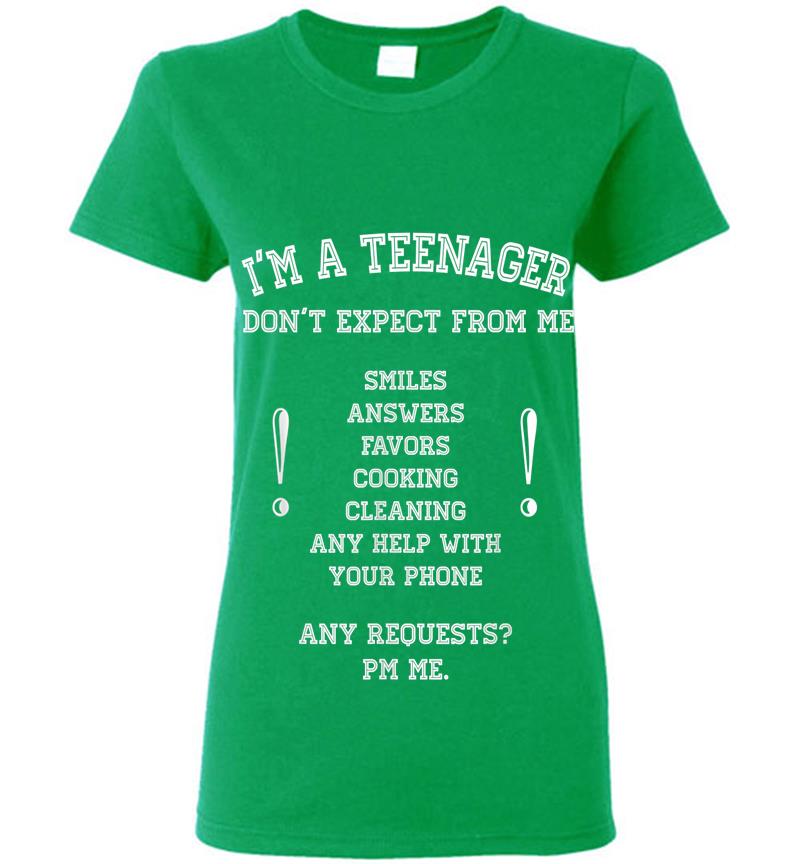Inktee Store - I'M Official Nager Don'T Expect 13Th 14Th Birthday Funny Womens T-Shirt Image