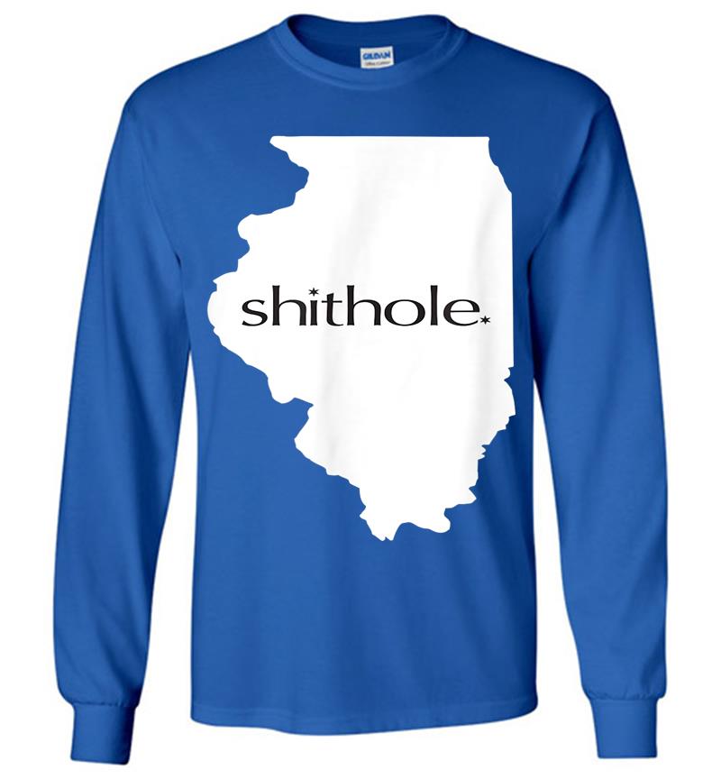 Inktee Store - Illinois Shithole - Official Shithole Gear Standard Long Sleeve T-Shirt Image