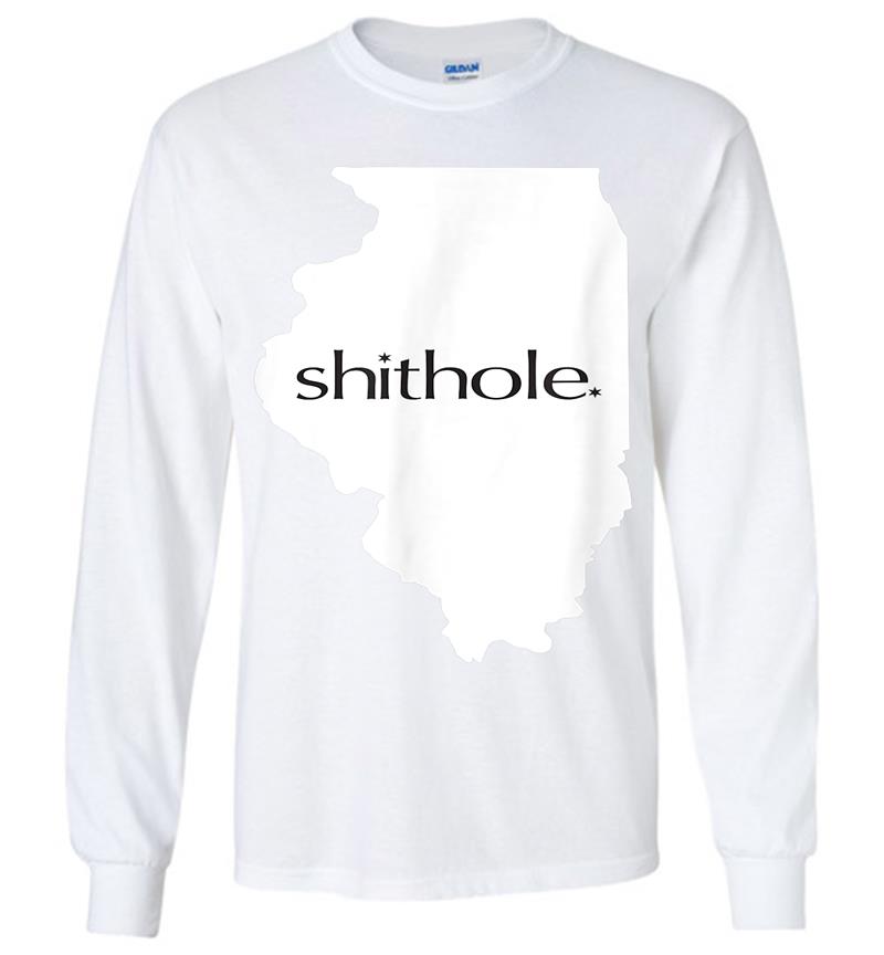 Inktee Store - Illinois Shithole - Official Shithole Gear Standard Long Sleeve T-Shirt Image