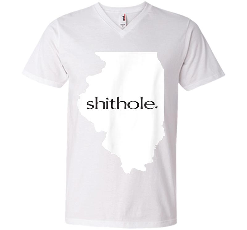 Inktee Store - Illinois Shithole - Official Shithole Gear Standard V-Neck T-Shirt Image