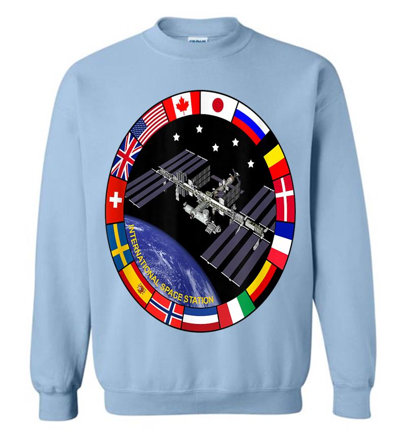 Inktee Store - International Space Station Nasa Iss Flag Logo Sweatshirt Image