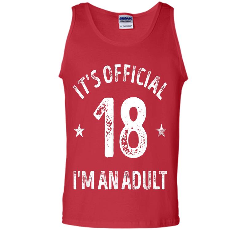 Inktee Store - It'S Official 18 I'M An Adult Mens Tank Top Image