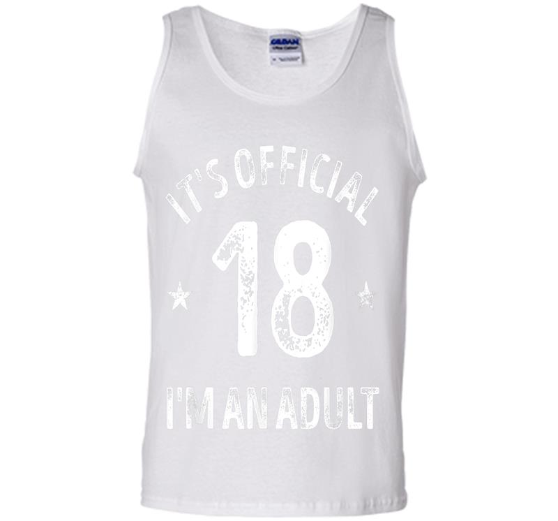Inktee Store - It'S Official 18 I'M An Adult Mens Tank Top Image