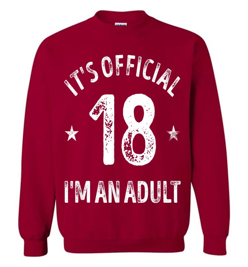 Inktee Store - It'S Official 18 I'M An Adult Sweatshirt Image