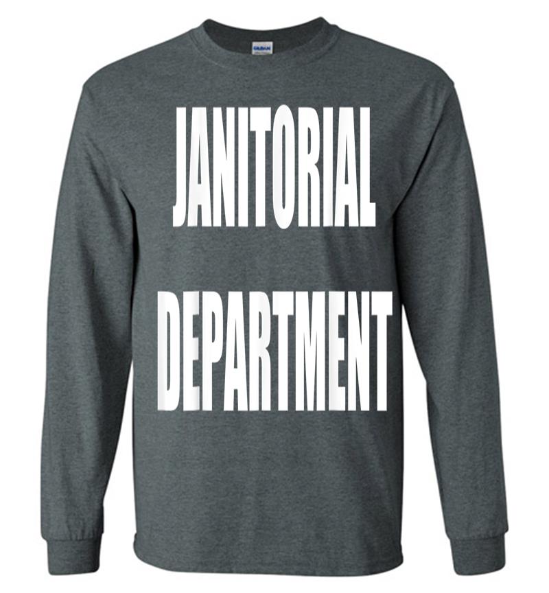 Inktee Store - Janitorial Departt Employees Official Uniform Work Long Sleeve T-Shirt Image
