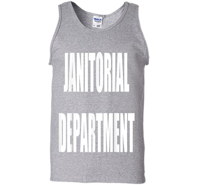 Inktee Store - Janitorial Departt Employees Official Uniform Work Mens Tank Top Image