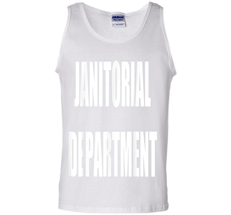 Inktee Store - Janitorial Departt Employees Official Uniform Work Mens Tank Top Image